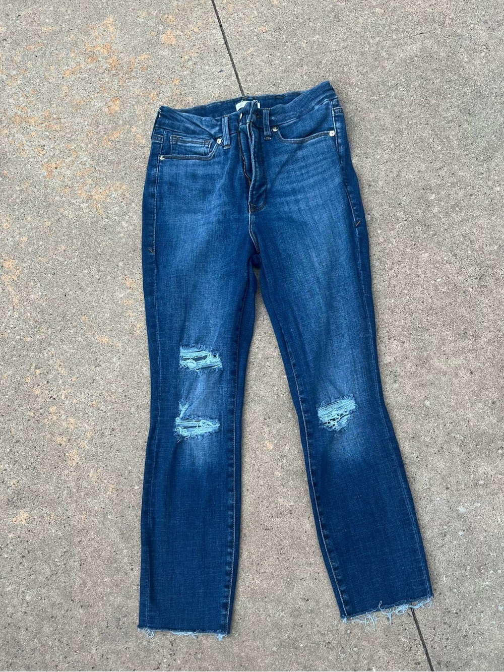 Good American Distressed Skinny Jeans